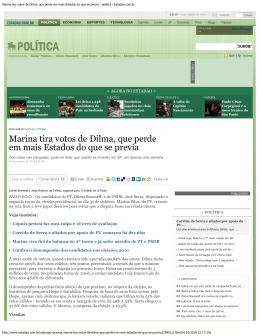 Marina tira votos de Dilma, que perde em mais Estados do que se