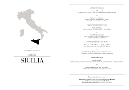 SICILIA - Settimana Della Cucina Regionale Italiana