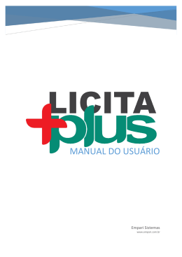 licitaplus - Manual do usuário