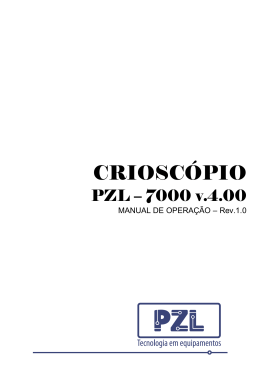Manual do Crioscópio Eletrônico PZL 7000
