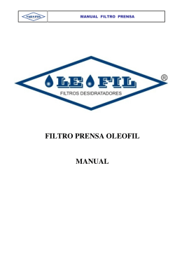 Manual Filtro Prensa Compact
