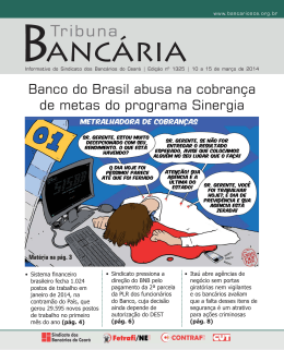 Banco do Brasil abusa na cobrança de metas do programa Sinergia