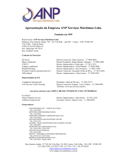Apresentação da Empresa ANP Serviços Marítimos Ltda.