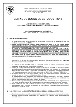 EDITAL DE BOLSA DE ESTUDOS - 2015