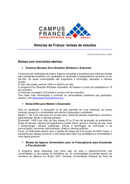 Notícias da França: bolsas de estudos