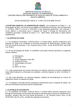 Edital nº 04/2014 - Prefeitura de Aracaju