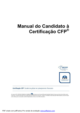 Manual do Candidato à Certificação CFP_ 21º