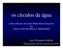 Os círculos da água - Laboratório de Análise Ambiental
