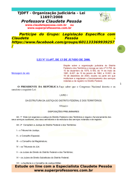 Organização Judiciária DF 2015 – Lei 11697.2008