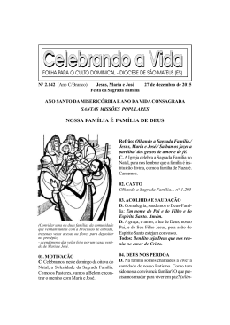 27 de dezembro de 2015 – Festa da Sagrada Família