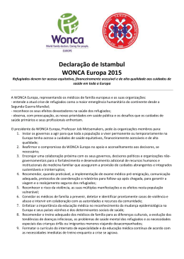 Declaração de Istambul WONCA Europa 2015