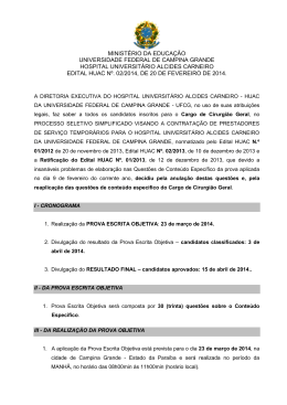 Edital Nº 02/2014 - Comprov - Universidade Federal de Campina