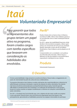 Voluntariado Empresarial - Itaú