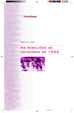 As Rebeliões de Novembro de 1935 – Natal, Recife e Rio