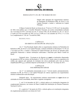 Resolução nº 4.193 - Banco Central do Brasil