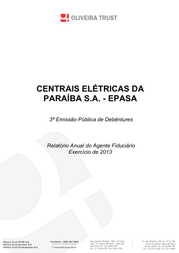 CENTRAIS ELÉTRICAS DA PARAÍBA S.A. - EPASA