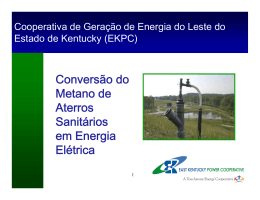 Conversão do Metano de Aterros Sanitários em Energia em Energia