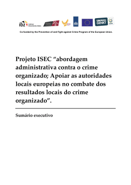 Projeto ISEC - European Crime Prevention Network