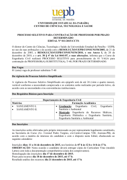 CCTS/Engenharia Civil - Edital 011/2015