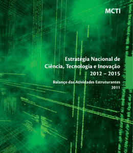Estratégia Nacional de Ciência, Tecnologia e Inovação 2012 – 2015