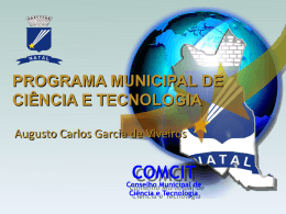 PROGRAMA MUNICIPAL DE CIÊNCIA E TECNOLOGIA