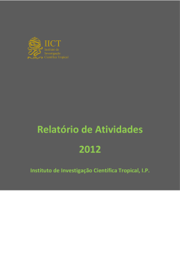 Relatório de Atividades 2012