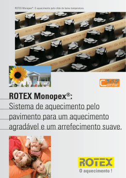 ROTEX Monopex®: Sistema de aquecimento pelo pavimento para