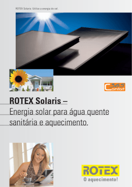 ROTEX Solaris – Energia solar para água quente sanitária e