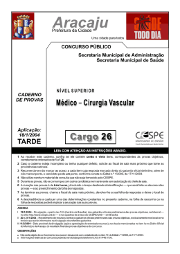 Cargo 26 - Médico / Cirurgia Vascular
