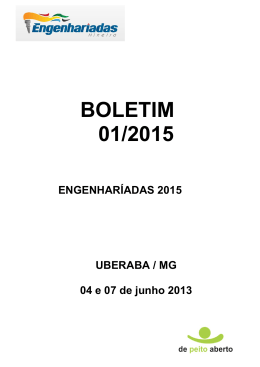 BOLETIM 01/2015 - Engenhariadas Mineiro