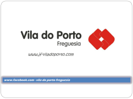 Diapositivo 1 - Freguesia de Vila do Porto