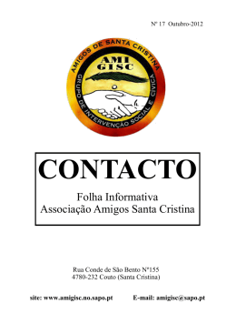 CONTACTO - Associação - Amigos de Santa Cristina