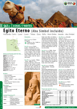 Egito Eterno (Abu Simbel incluido)