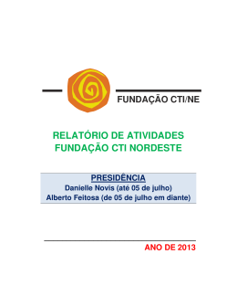relatório de gestão da cti/ne, alusivo ao ano de 2013