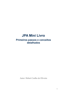 JPA Mini Livro Primeiros passos e conceitos detalhados