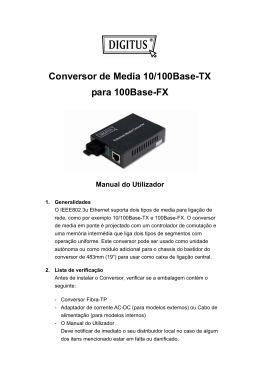 Conversor de Media 10/100Base-TX para 100Base
