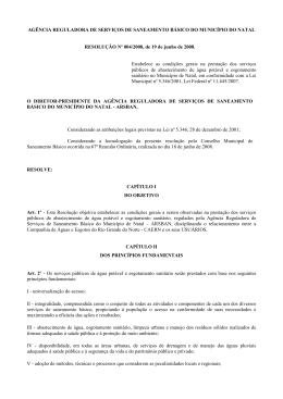Resolução nº 004/2008 - Prefeitura Municipal do Natal