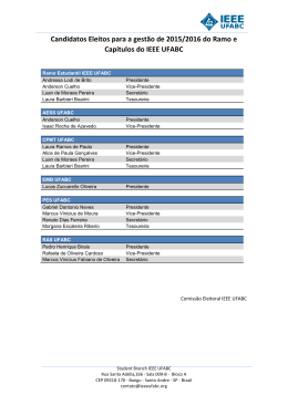 Candidatos Eleitos para a gestão de 2015/2016 do