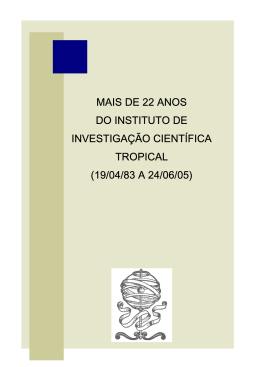 INSTITUTO DE INVESTIGAÇÃO CIENTÍFICA TROPICAL