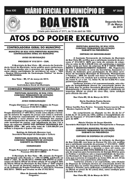 dom nº 3649.indd - Prefeitura Municipal de Boa Vista