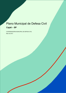 Plano Municipal de Defesa Civil - Cajati-SP