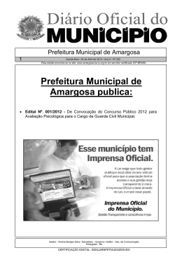 Prefeitura Municipal de Amargosa publica: