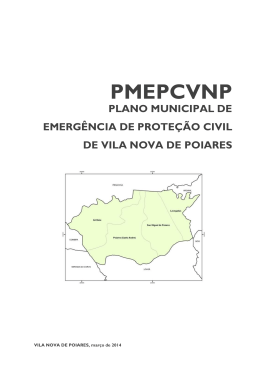 Plano Municipal de Emergência e Proteção Civil