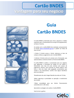 Guia Cartão BNDES Cartão BNDES