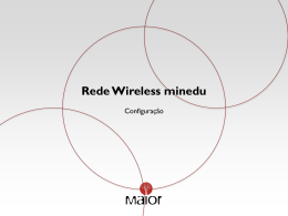 Configurar a Rede Wireless Minedu