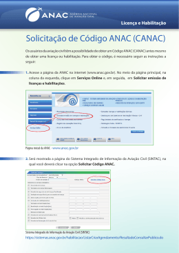 Solicitação de Código ANAC (CANAC)