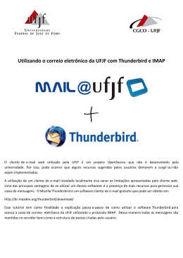 Manual de configuração do Webmail no Thunderbird