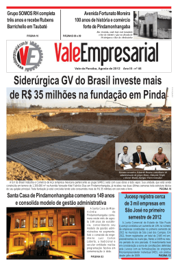 Siderúrgica GV do Brasil investe mais de R$ 35