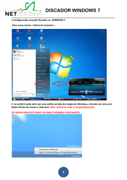 Criando discador no Windows 7