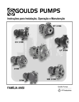 FAMÍLIA ANSI - Goulds Pumps